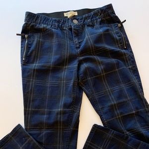 Democracy 14 Skinny jeans with plaid print